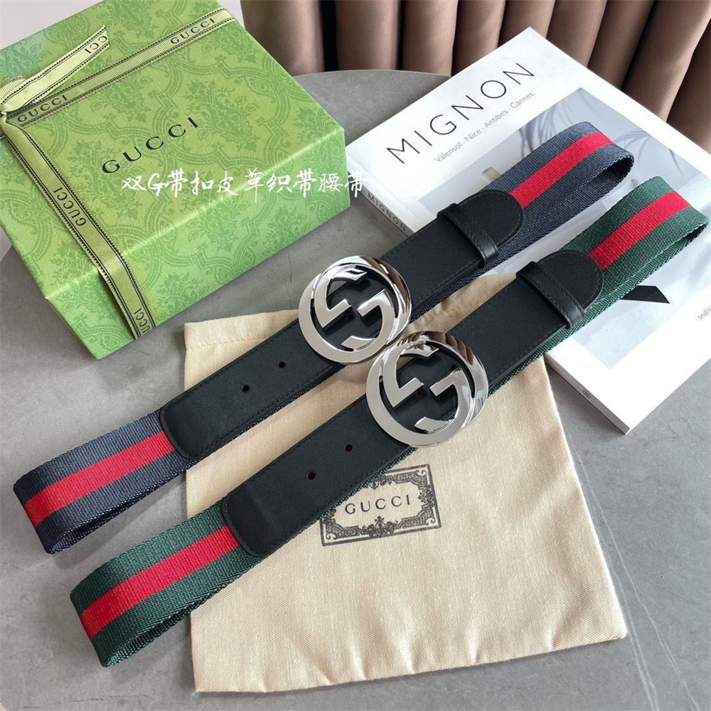 High quality leather belt with box GUI #31236 - Image 2