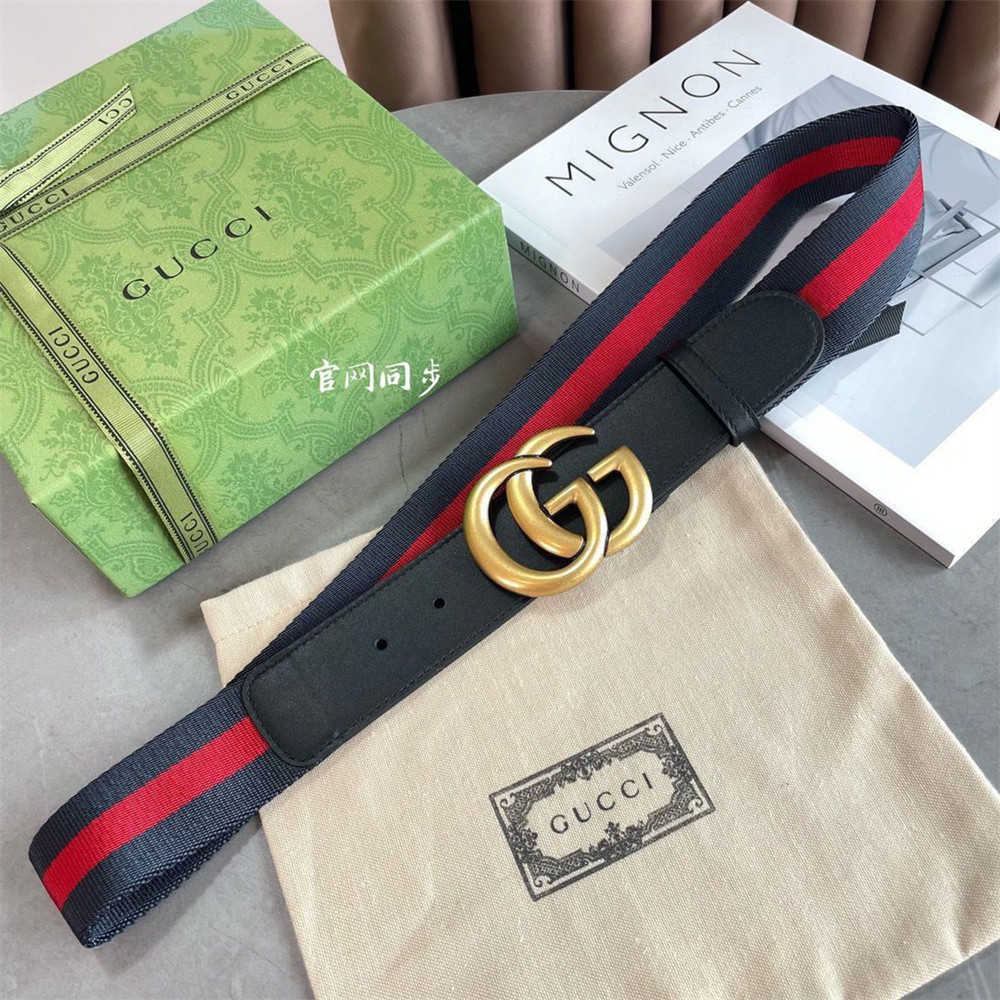 High quality leather belt with box GUI #31236 - Image 3