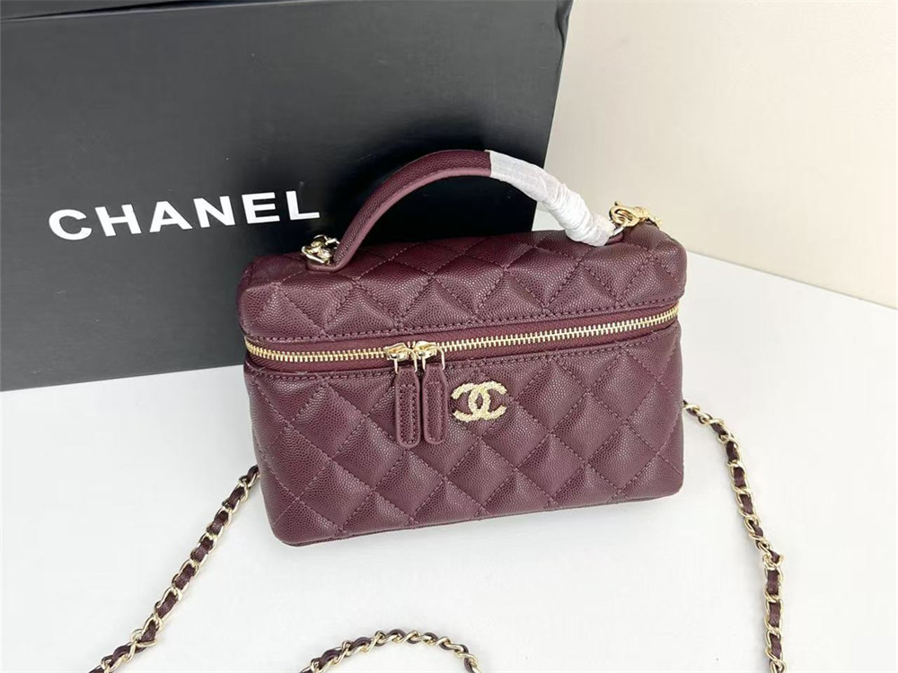Top quality leather makeup bag size:20*13*5cm CHL #31286 - Image 3