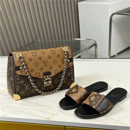 High quality slippers & shoulder bag set free shipping LOV #31345