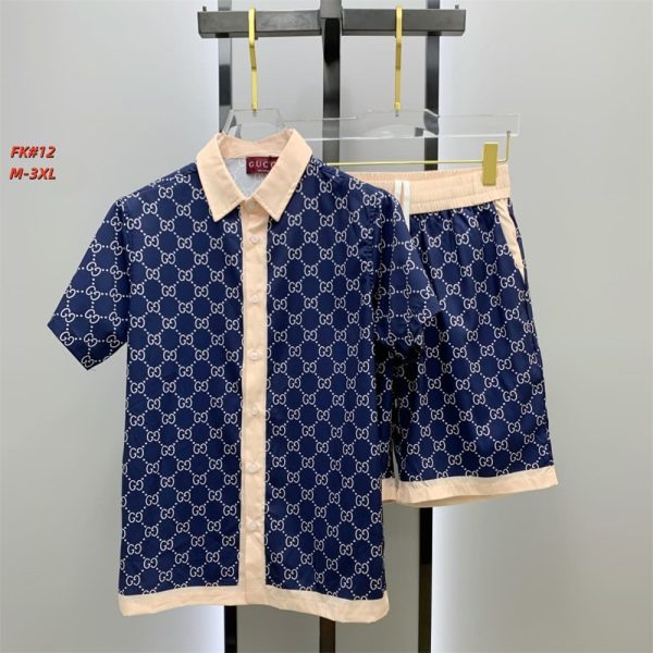 High quality short-sleeved suit for men size:M-3XL #31347 - Image 2