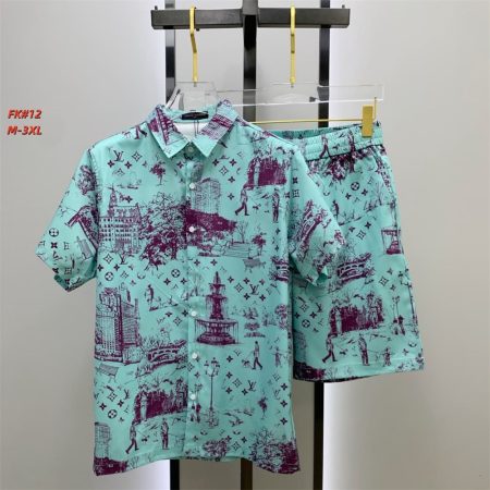 High quality short-sleeved suit for men size:M-3XL #31347 - Image 5