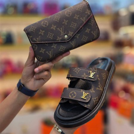 High quality slipper & shoulder bag set free shipping LOV #31360