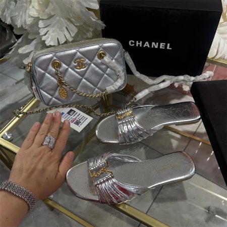 High quality slippers & shoulder bag set free shipping CHL #31448