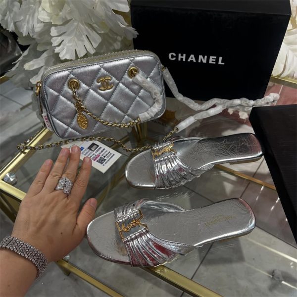 High quality slippers & shoulder bag set free shipping CHL #31448