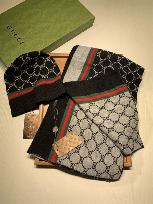 Wholesale Fashionable scarf & hat set GUI #A0312