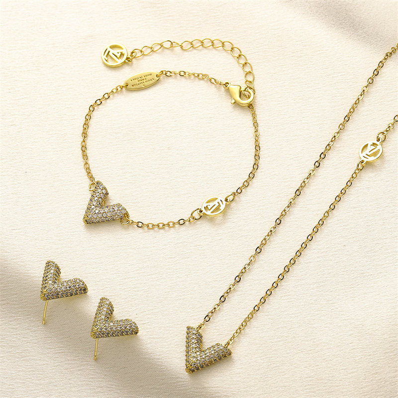 Wholesale Fashion Necklace & Bracelet & Earring Set LOV ZY #A1823 - Image 1
