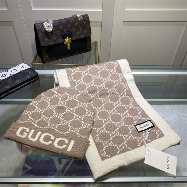Wholesale Fashionable scarf & hat set GUI #A0328