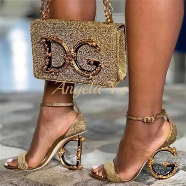 High quality High heels sandals & shoulder bag free Shipping DOA #5033