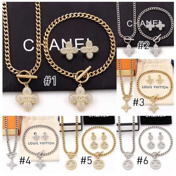 Wholesale Fashion High Quality Necklace and Bracelet and Earring Set LOV #A0458
