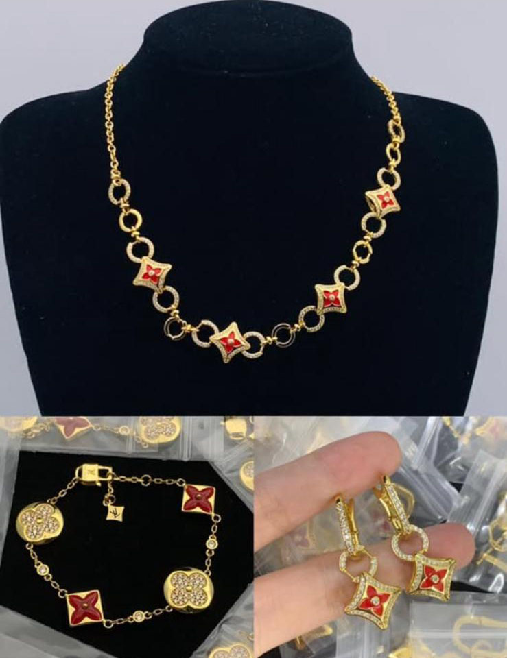 Wholesale Fashion Necklace and Bracelet and Earring Set LOV YY #A4480 - Image 1