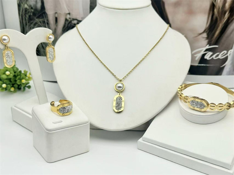 Wholesale Fashion Necklace and Bracelet and Earring and Ring Set  HYZ  #A6125 - Image 4