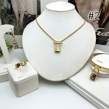 Wholesale Fashion Necklace and Bracelet and Earring and Ring Set GUI HYZ #A6142 - Image 2
