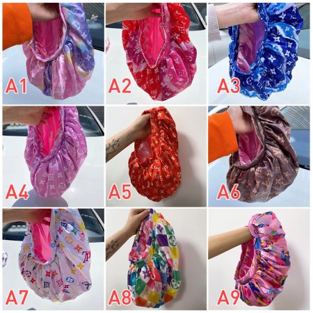 High quality double layer silky bonnet nightcap #C0040