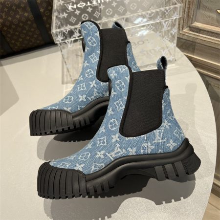 High quality denim boots for women size:5-10 with box free shipping LOV #C0049 - Image 2