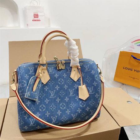 High quality denim handbag speedy size:30*21*17cm LOV MLB #C0136