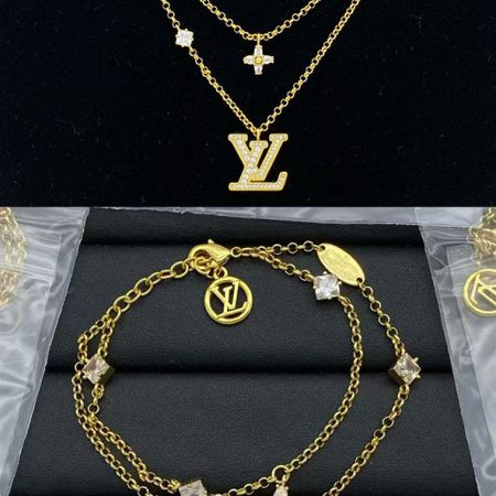 High quality Necklace and Bracelet Set LOV AME #C0198
