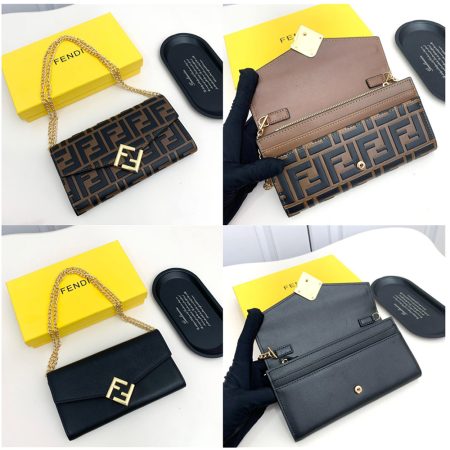 Top quality leather shoulder bag size:19*10.5*3.5cm FEI #C0459
