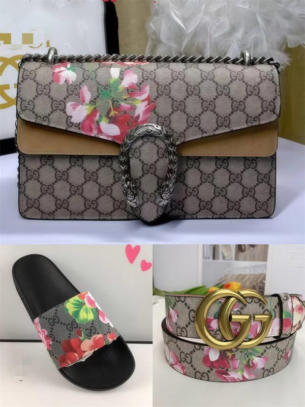 1 set fashion slippers & bag & belt free shipping GUI #C0478