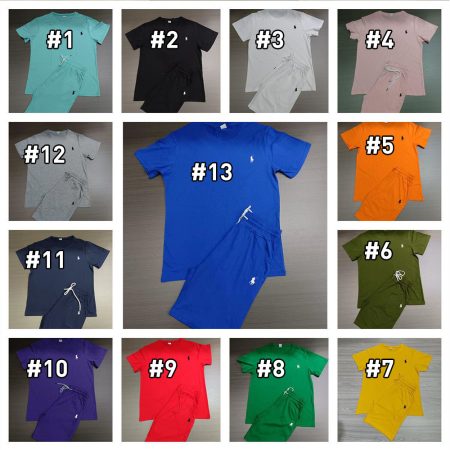 Wholesale cotton sport short suit for men Size:M-3XL POL WYS  #C0594 - Image 2