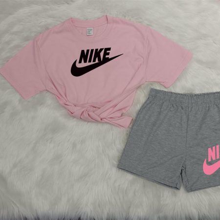 Wholesale cotton sport short suit for women Size:S-3XL NIK WYS  #C0620 - Image 3
