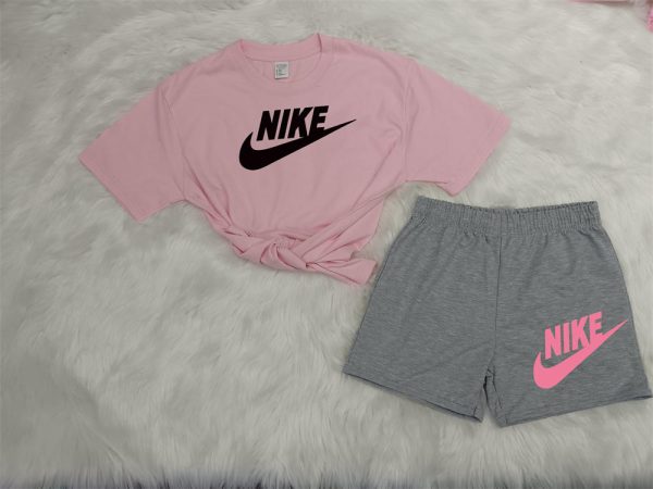 Wholesale cotton sport short suit for women Size:S-3XL NIK WYS  #C0620
