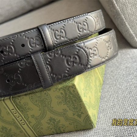 High quality leather belt with box GUI #C0643 - Image 3