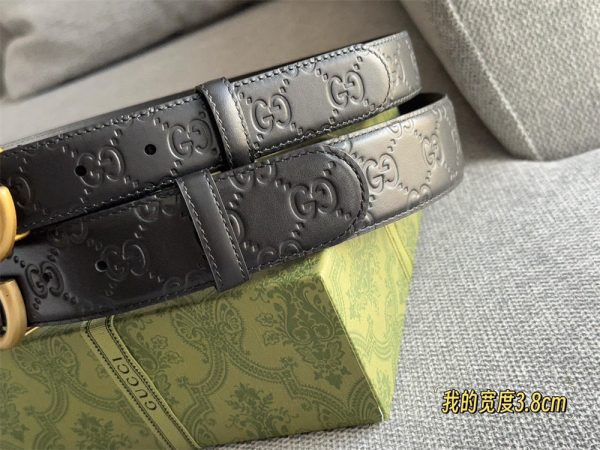 High quality leather belt with box GUI #C0643