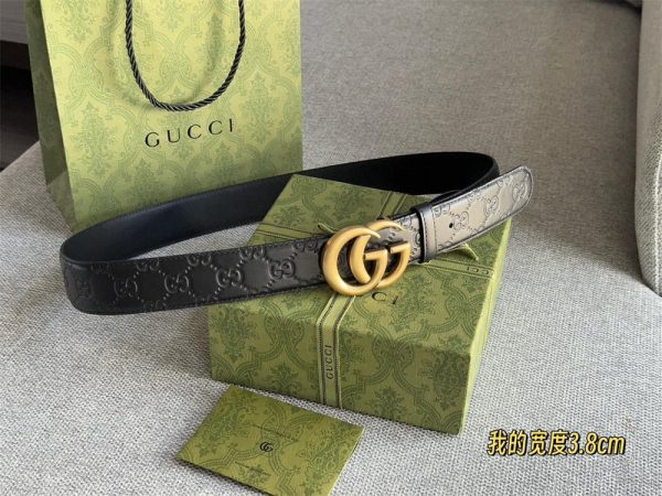 High quality leather belt with box GUI #C0643