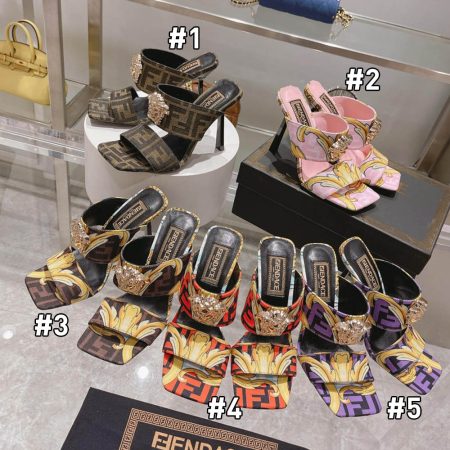 High quality high-heels slipper sandal with box size:5-9 free shipping FEI #C0644 - Image 2