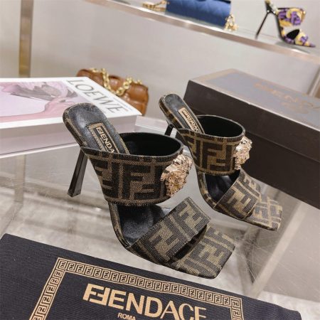 High quality high-heels slipper sandal with box size:5-9 free shipping FEI #C0644