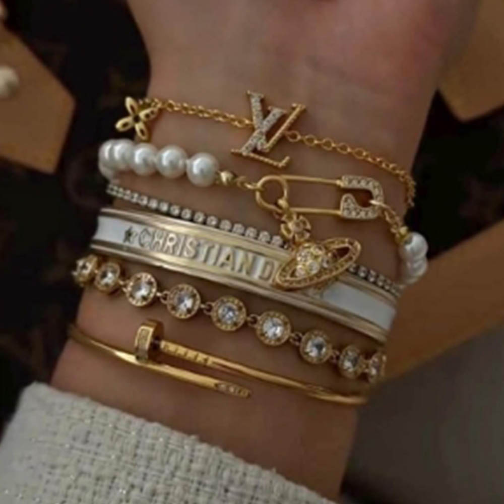 Wholesale Bracelet stack set(6 pcs) LOV MS #C0674 - Image 1