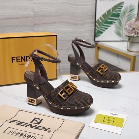 High quality high-heels sandal with box size:5-10 free shipping FEI #C0686