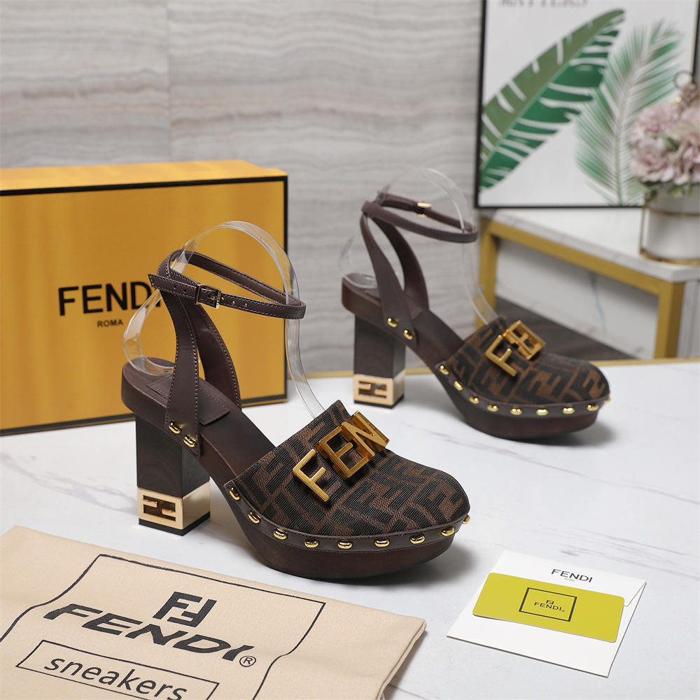 High quality high-heels sandal with box size:5-10 free shipping FEI #C0686 - Image 1