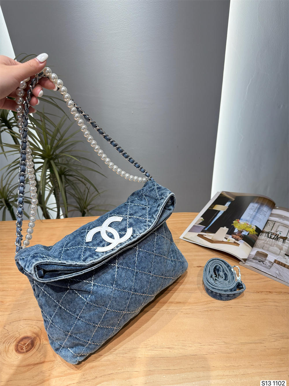 Top quality denim Tote bag size:30*17cm CHL MLB #C0691 - Image 1
