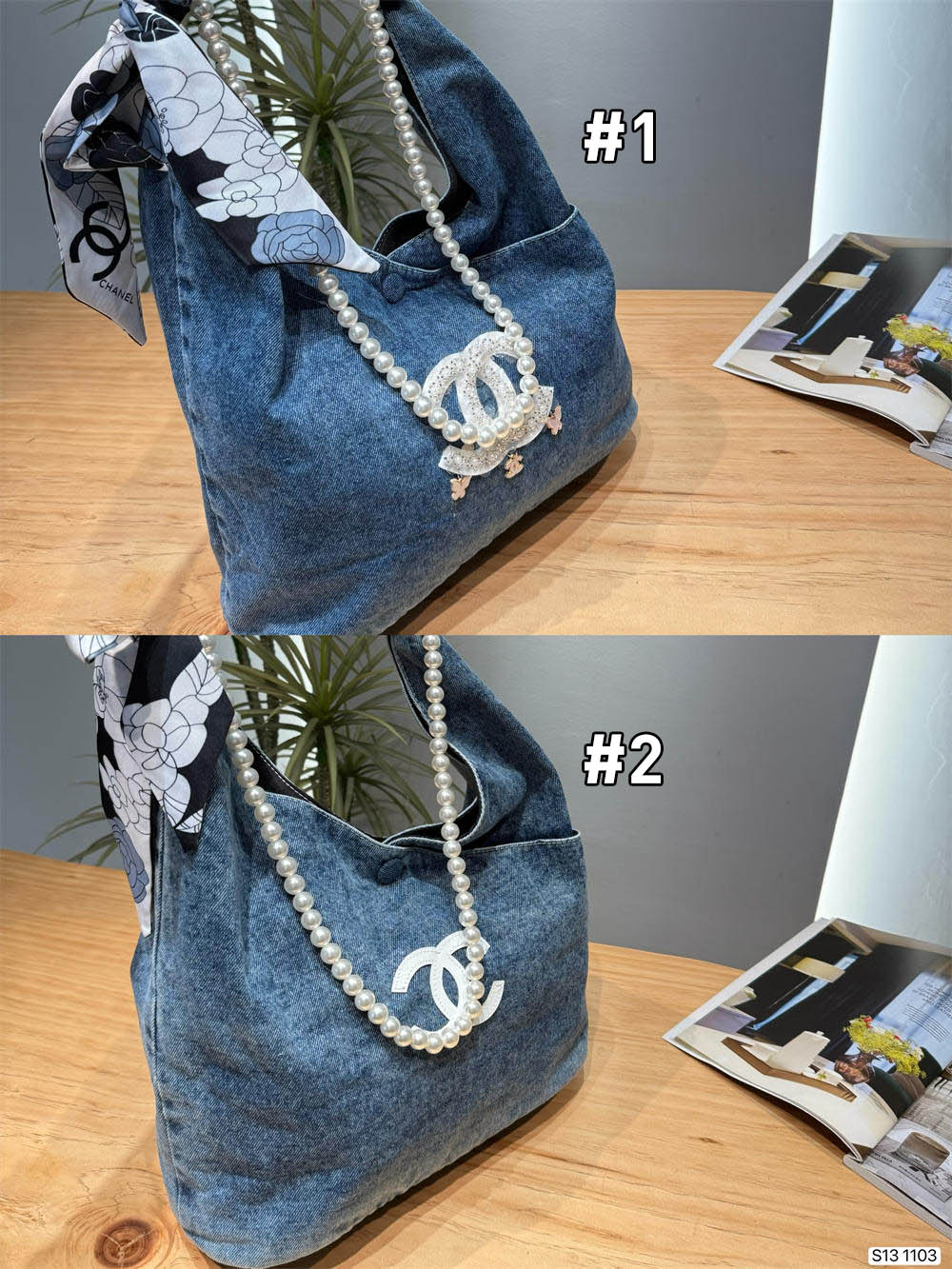 Top quality denim Tote bag size:32*25cm CHL MLB #C0692 - Image 1