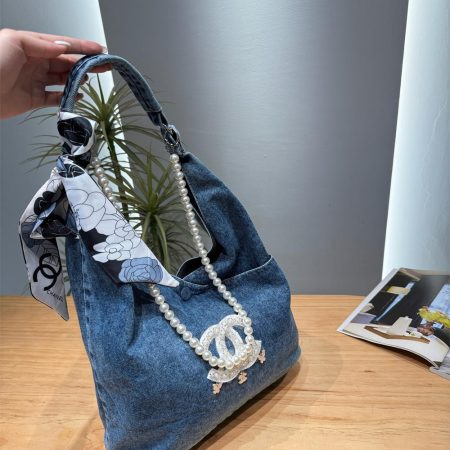 Top quality denim Tote bag size:32*25cm CHL MLB #C0692 - Image 2