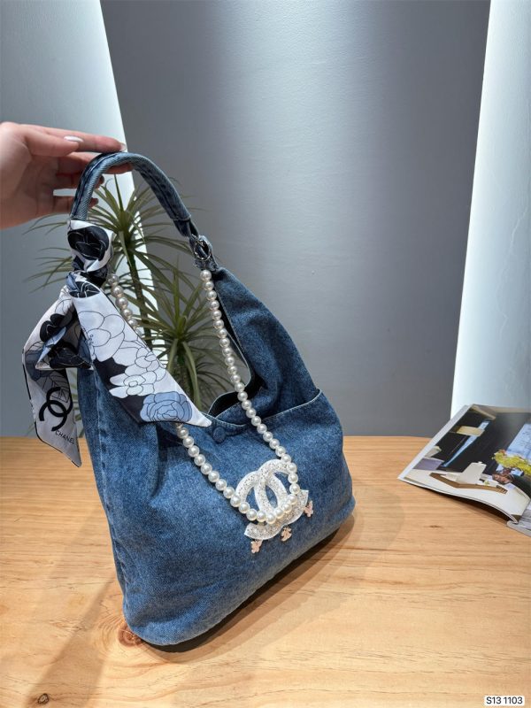 Top quality denim Tote bag size:32*25cm CHL MLB #C0692