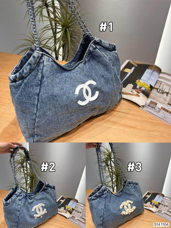 Top quality denim Tote bag size:33*26cm CHL MLB #C0693