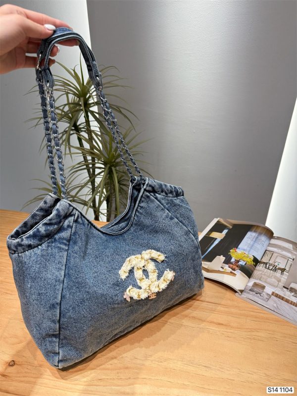 Top quality denim Tote bag size:33*26cm CHL MLB #C0693