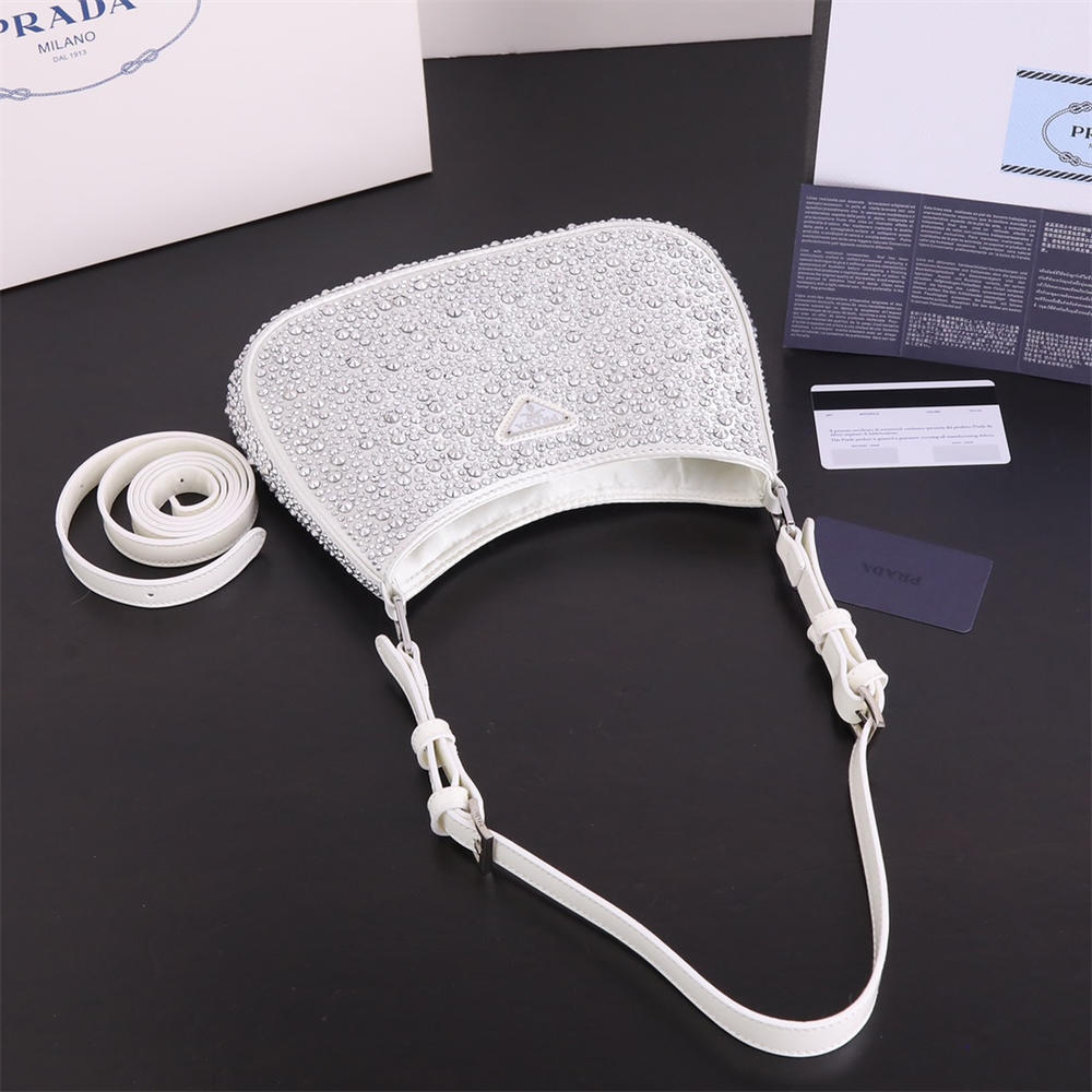 High quality diamond shoulder bag size:22*18*5cm PRA #C0707 - Image 5
