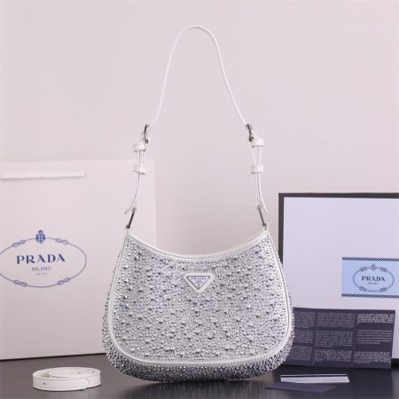 High quality diamond shoulder bag size:22*18*5cm PRA #C0707