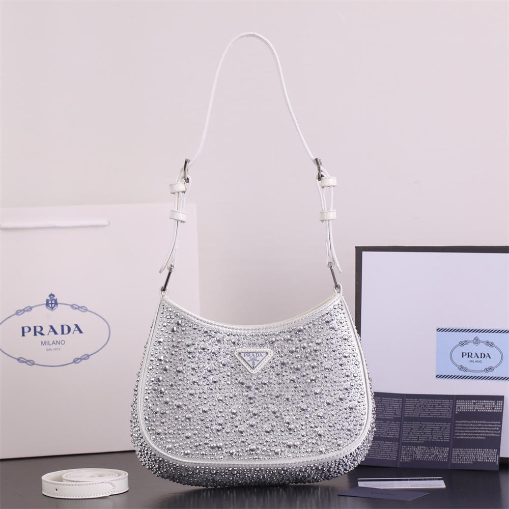 High quality diamond shoulder bag size:22*18*5cm PRA #C0707 - Image 1