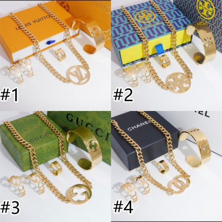 Wholesale Necklace and Bracelet and Earring and Ring Set HYZ #X0243