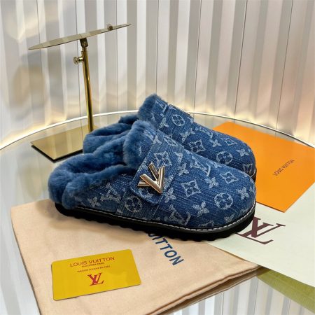 High quality couple fuzzy slipper size:5-11 with box LOV LZ #X0314