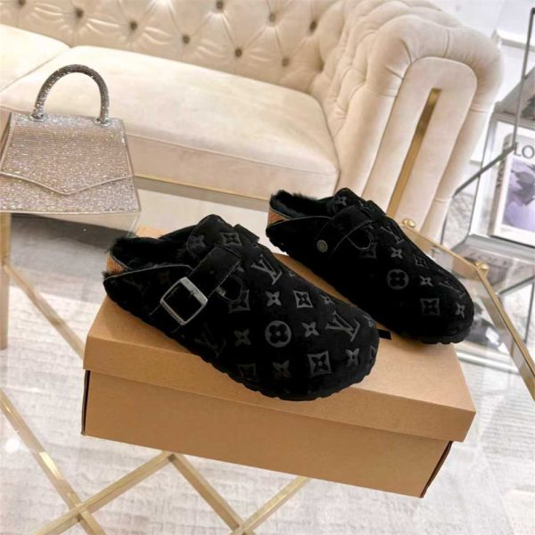 High quality couple fuzzy slipper size:5-12 with box LOV #X0318