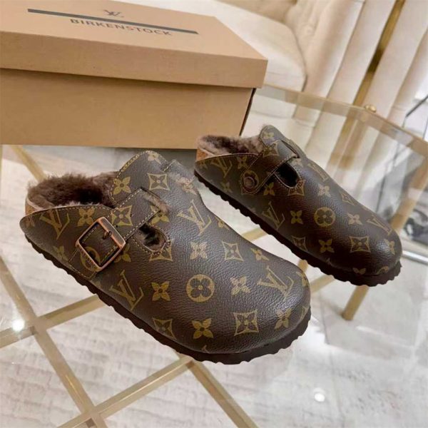 High quality couple fuzzy slipper size:5-12 with box LOV #X0318
