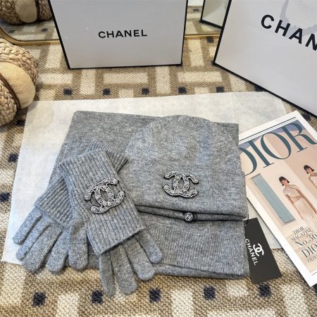 Wholesale scarf & hat & glove set CHL #X0445