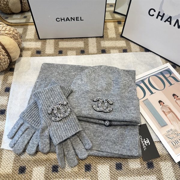 Wholesale scarf & hat & glove set CHL #X0445