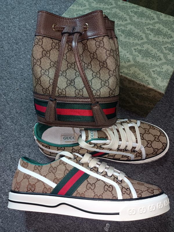 1 set fashion sneakers & bucket bag free shipping GUI #X0569